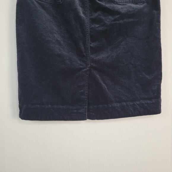 Maeve by Anthropologie Collette Corduroy Pencil Skirt sz M Navy patch pockets - Picture 12 of 12